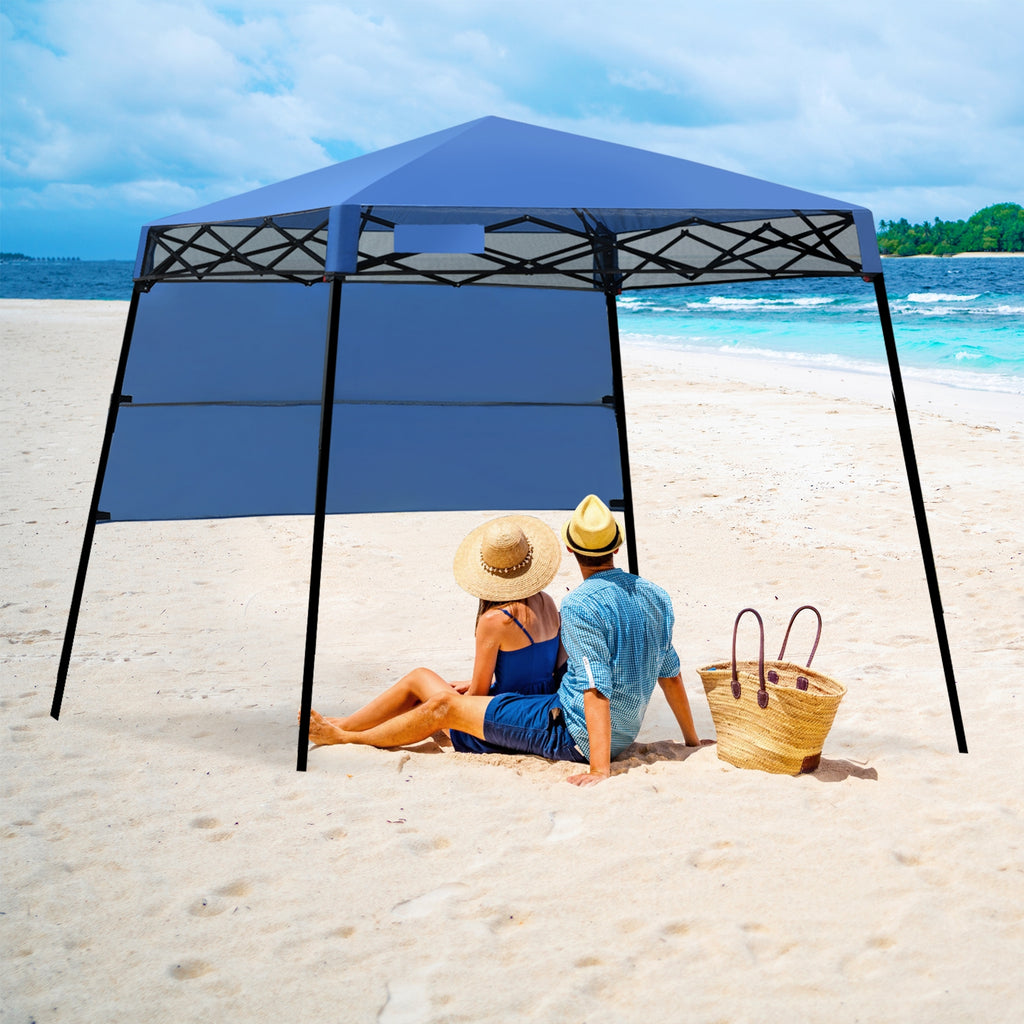 7 x Feet Pop-up Canopy Tent with Carry Bag and 4 Stakes