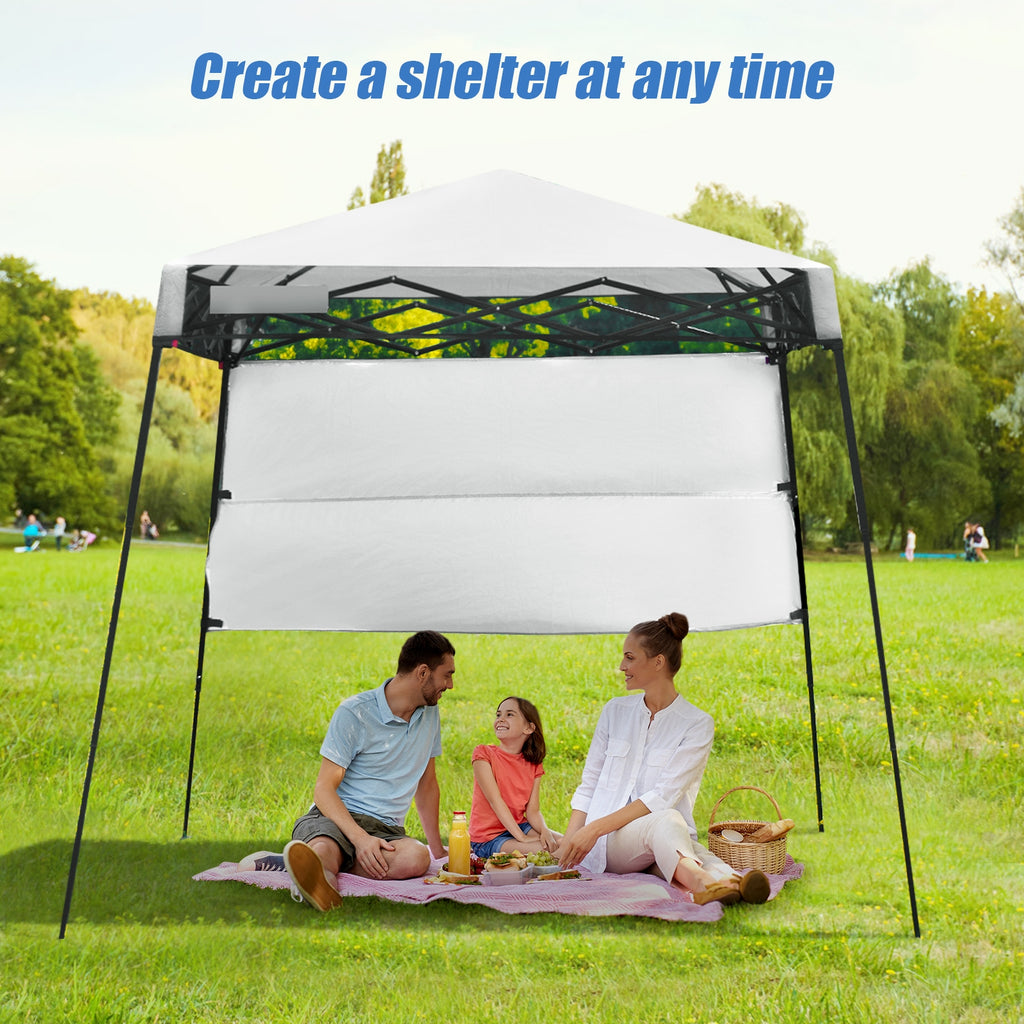 7 x Feet Pop-up Canopy Tent with Carry Bag and 4 Stakes