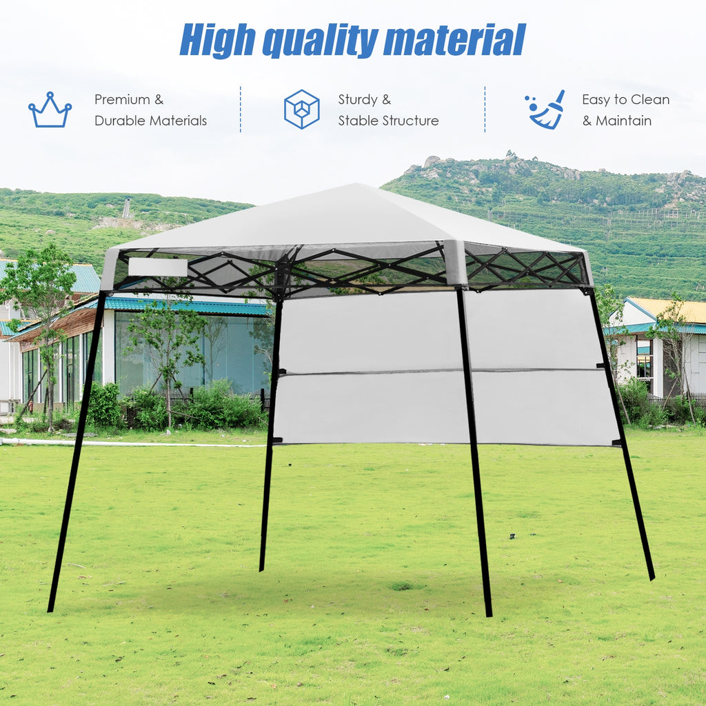 7 x Feet Pop-up Canopy Tent with Carry Bag and 4 Stakes