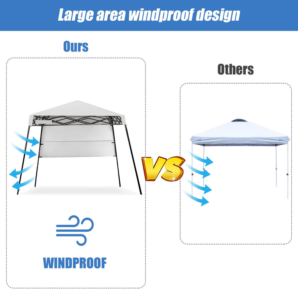 7 x Feet Pop-up Canopy Tent with Carry Bag and 4 Stakes