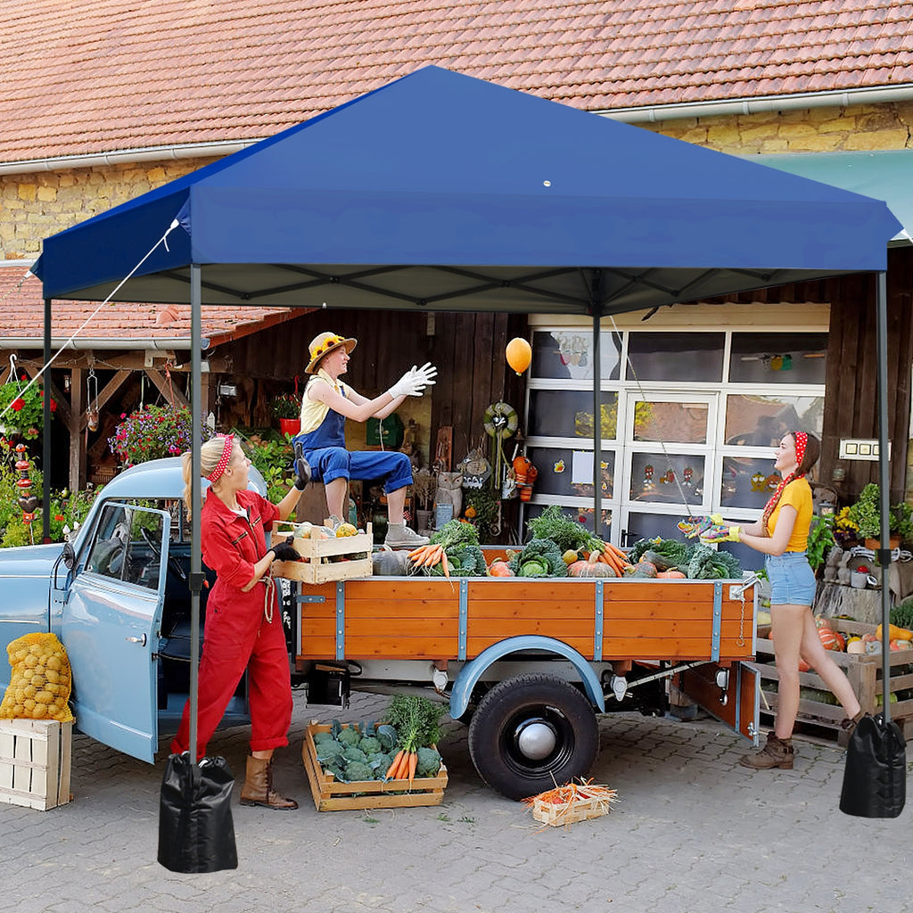 8 x Feet Outdoor Pop-up Canopy Tent with Portable Roller Bag and Sand