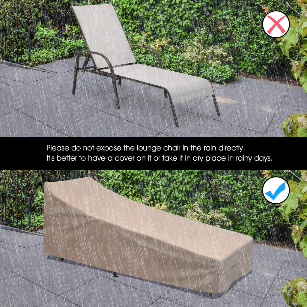 Outdoor Patio Lounge Chair Chaise - Gray, 2 Pieces
