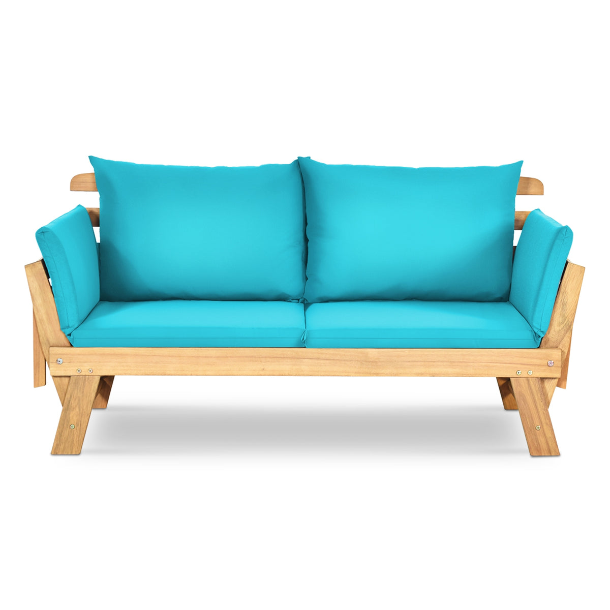 Adjustable Patio Convertible Sofa - Turquoise