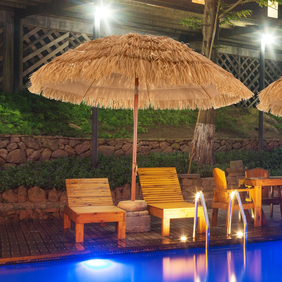 6.5 Feet Portable Tiki Beach Umbrella with Tilt
