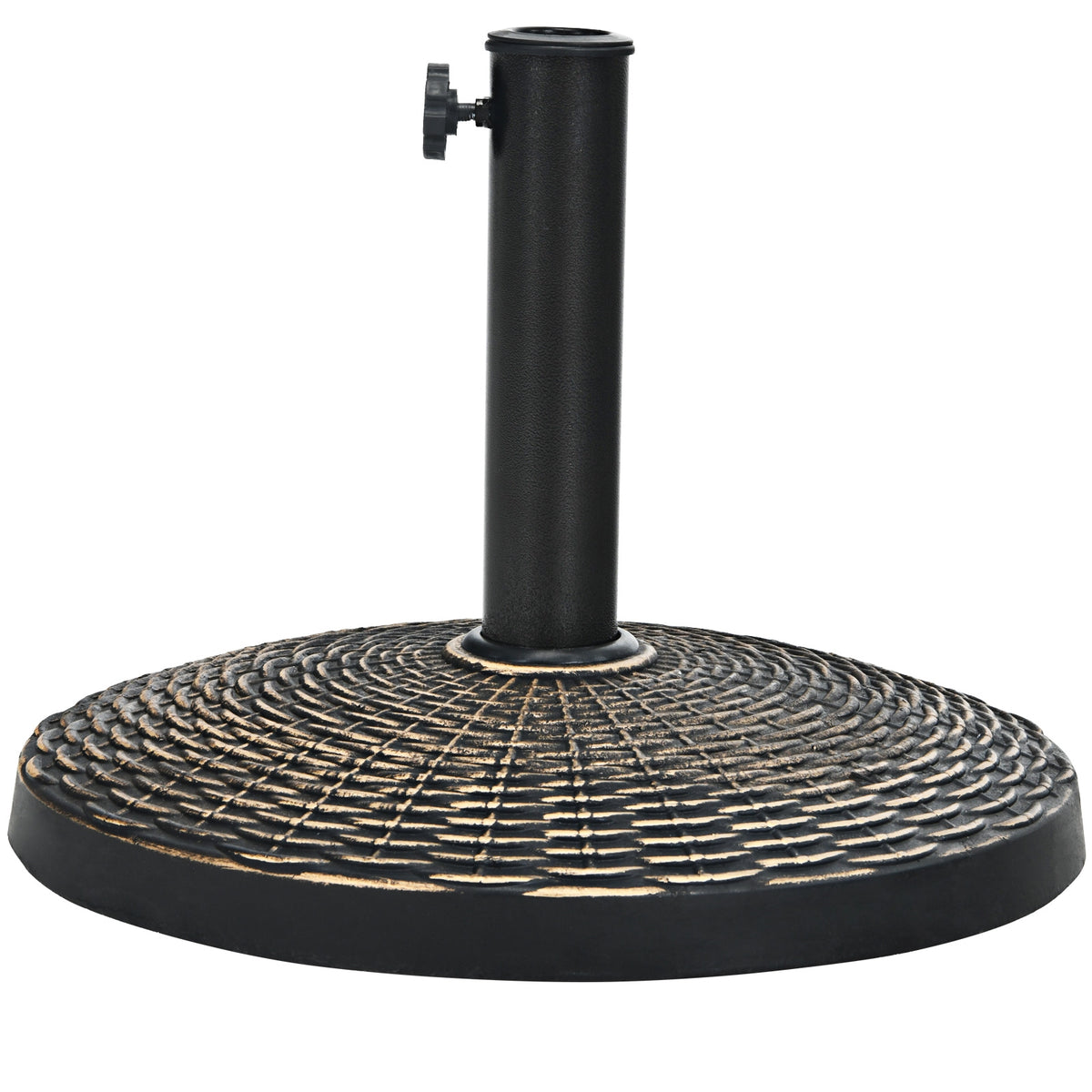 22 lbs Patio Resin Outdoor Umbrella Base with Wicker Style for Use