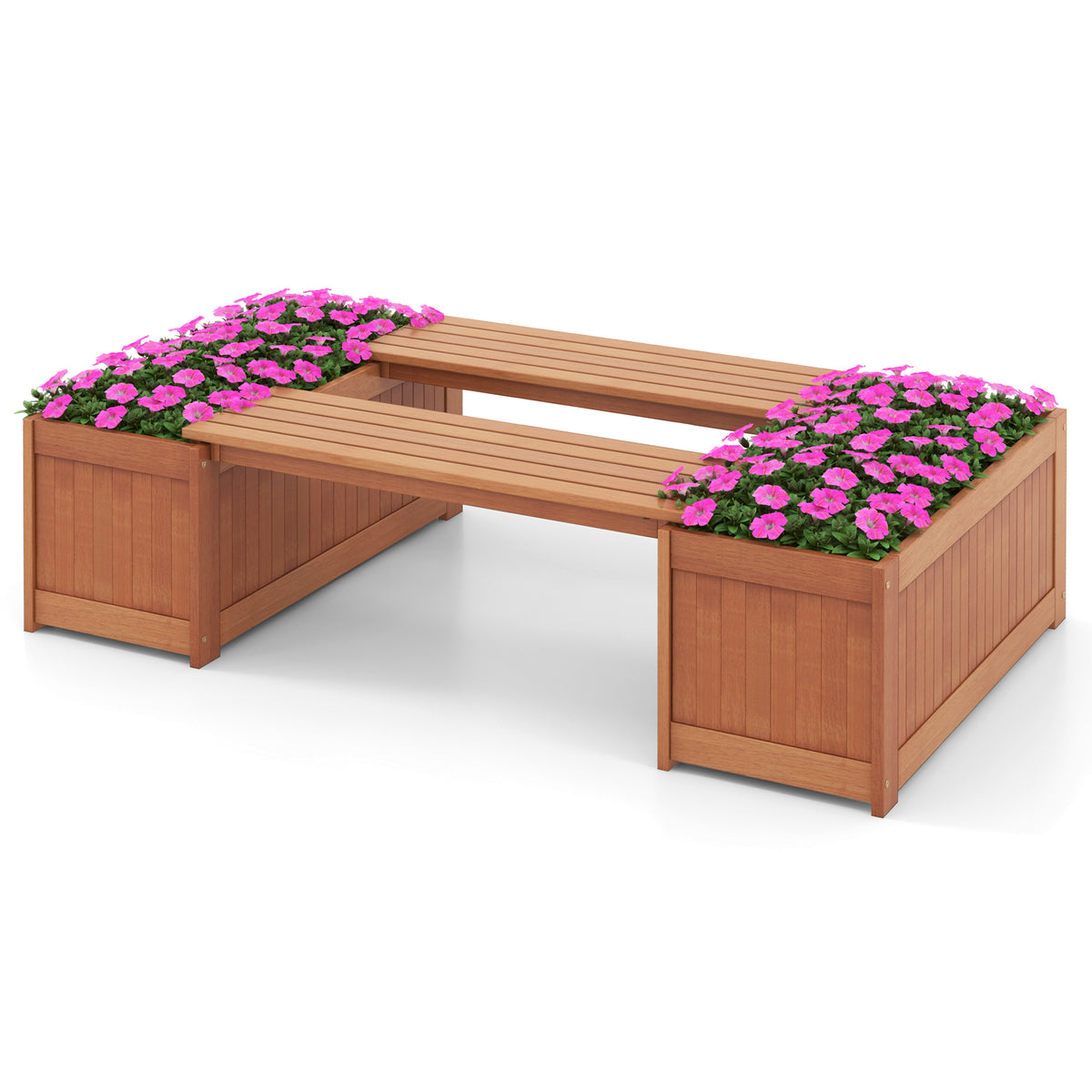 Wood Planter Box with Seat – 1 Planter Box