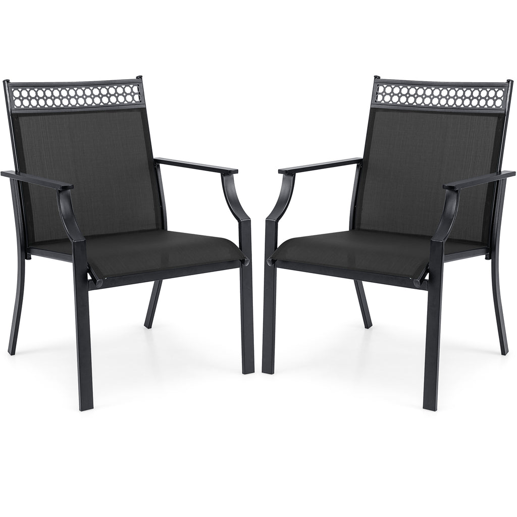 Patio Chairs Set of 2 All Weather Fabric - Blue