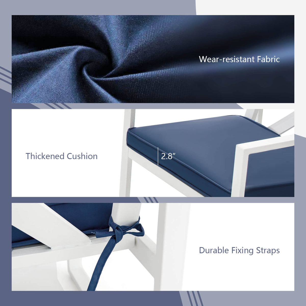 4-Piece Outdoor Conversation Set with Steel Frame