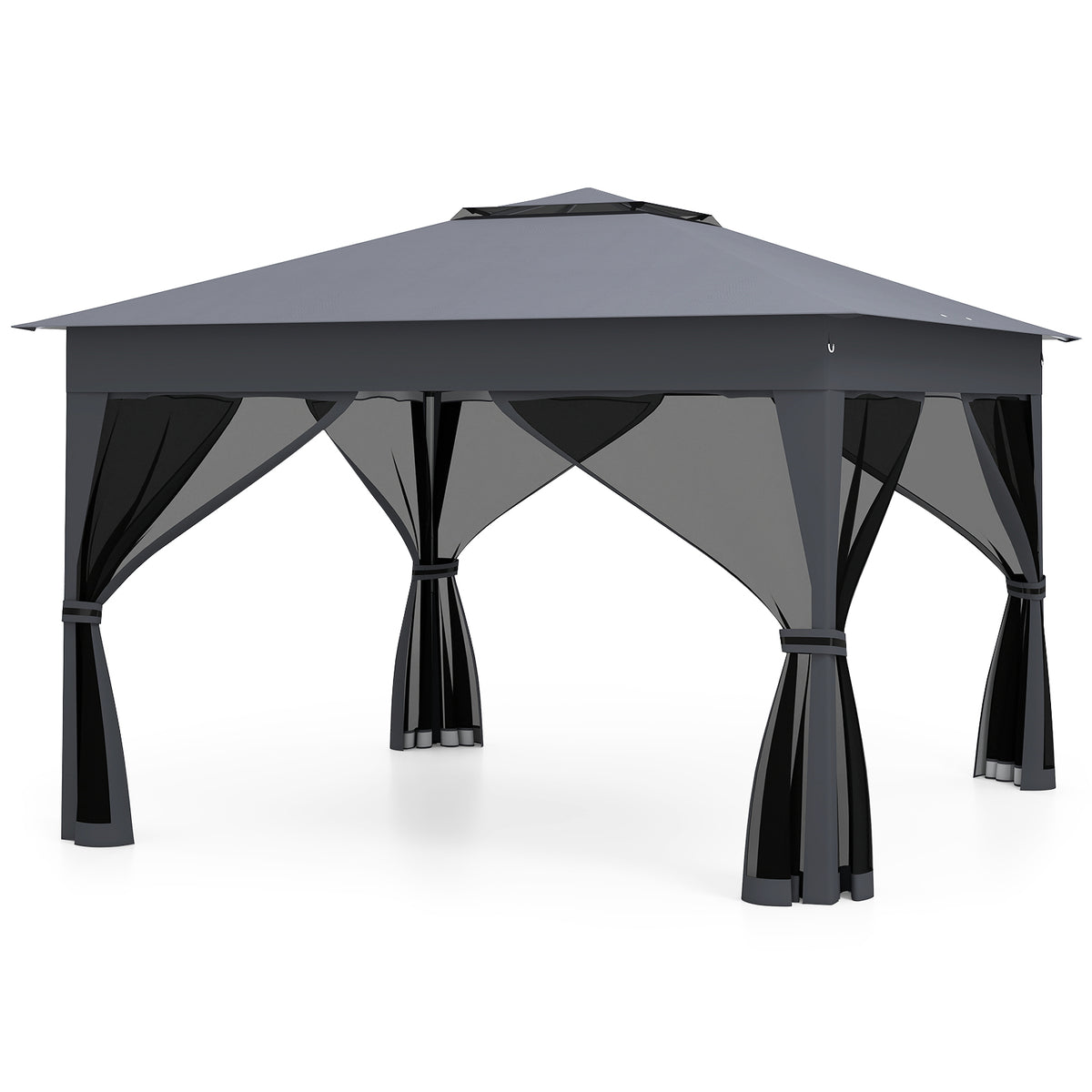 11 X FT Pop Up Gazebo with Mesh Netting and Double Roof