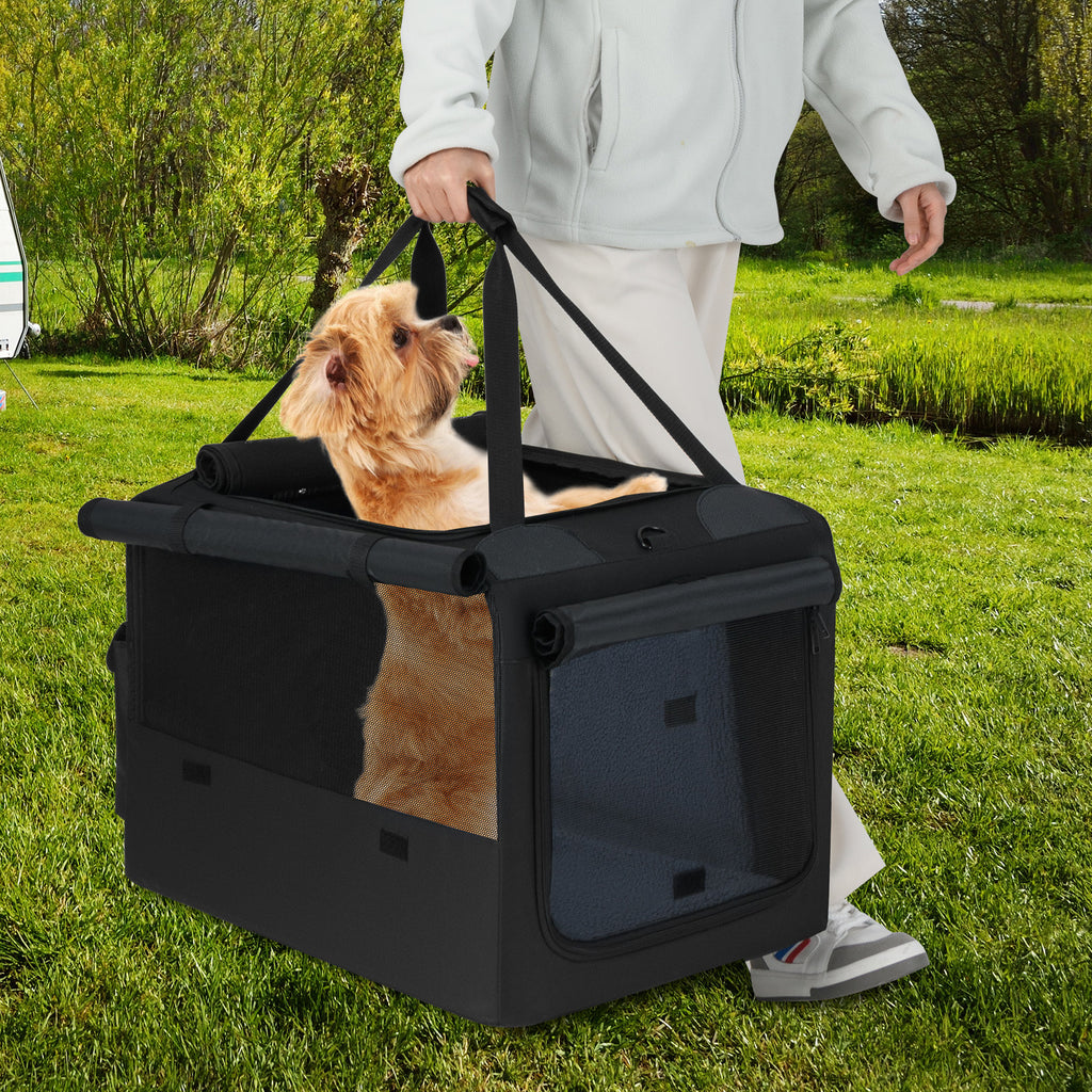 Foldable Pet Carrying Bag with Mesh Openings and Cushions - S Variation