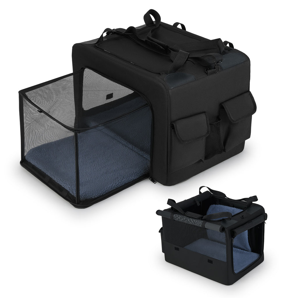 Foldable Pet Carrying Bag with Mesh Openings and Cushions - S Variation