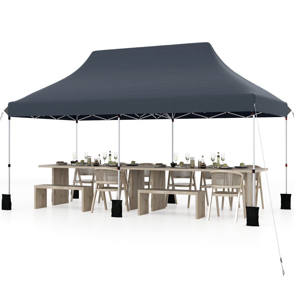 10 X 20 FT Pop up Canopy Tent Foldable Portable Outdoor Gazebo with