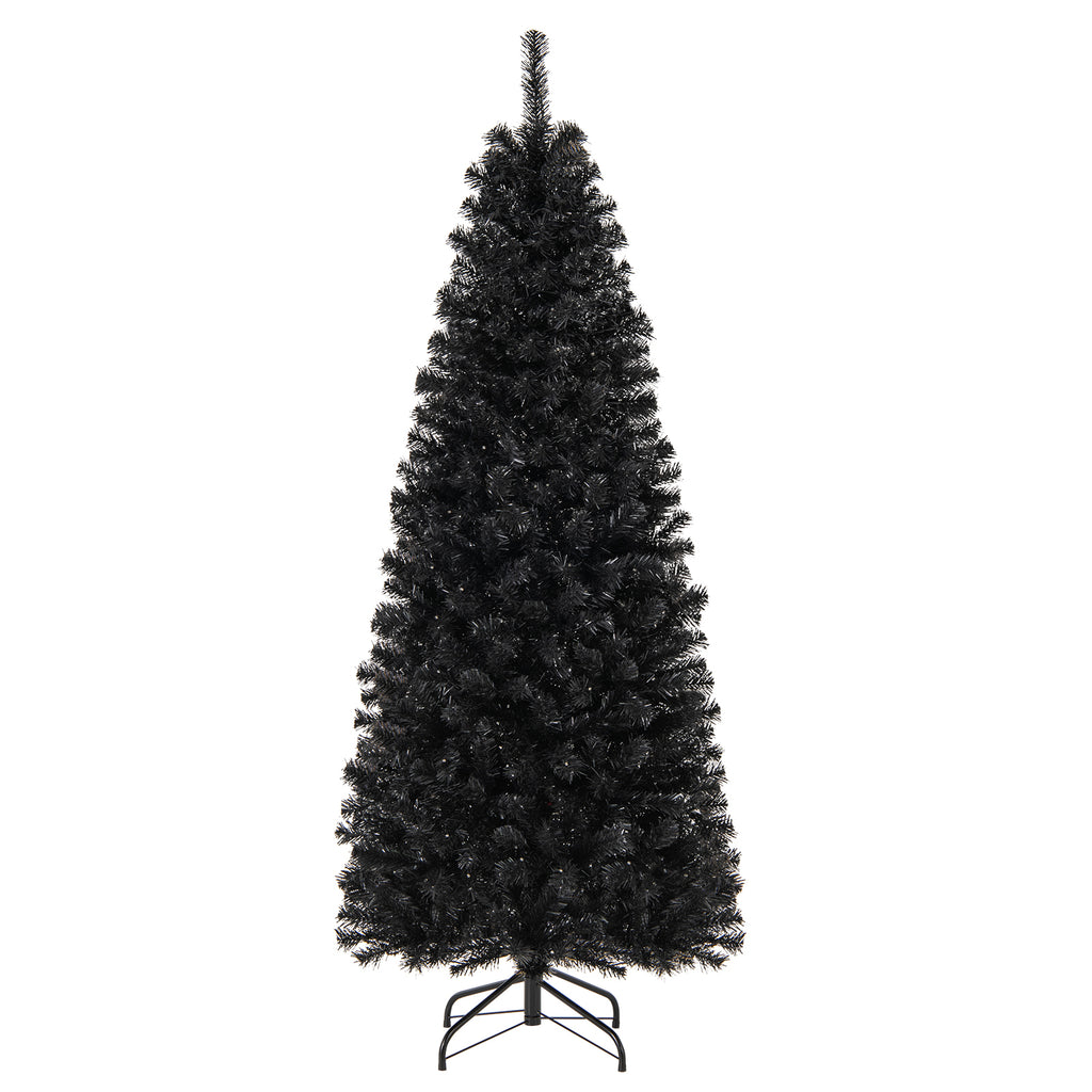 4.5 Feet Artificial Halloween Tree with 6 Lighting Modes & 5 Music Options - Black Leaves