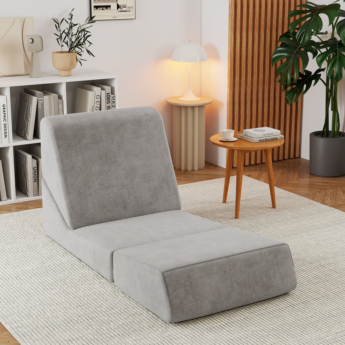 3-in-1 Folding Sofa Bed with Washable Cover – Gray