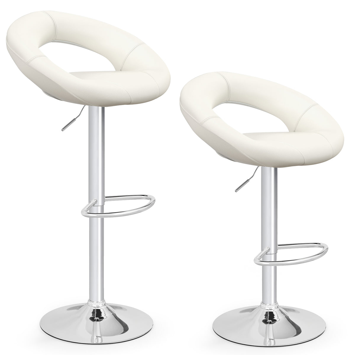 4-Piece Velvet Dining Chairs & Adjustable Bar Stools Set