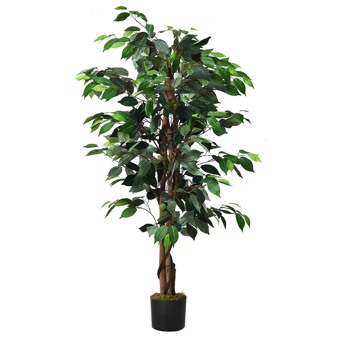 4 Feet Artificial Ficus Tree - Indoor & Outdoor Silk Plant with 504 Leaves