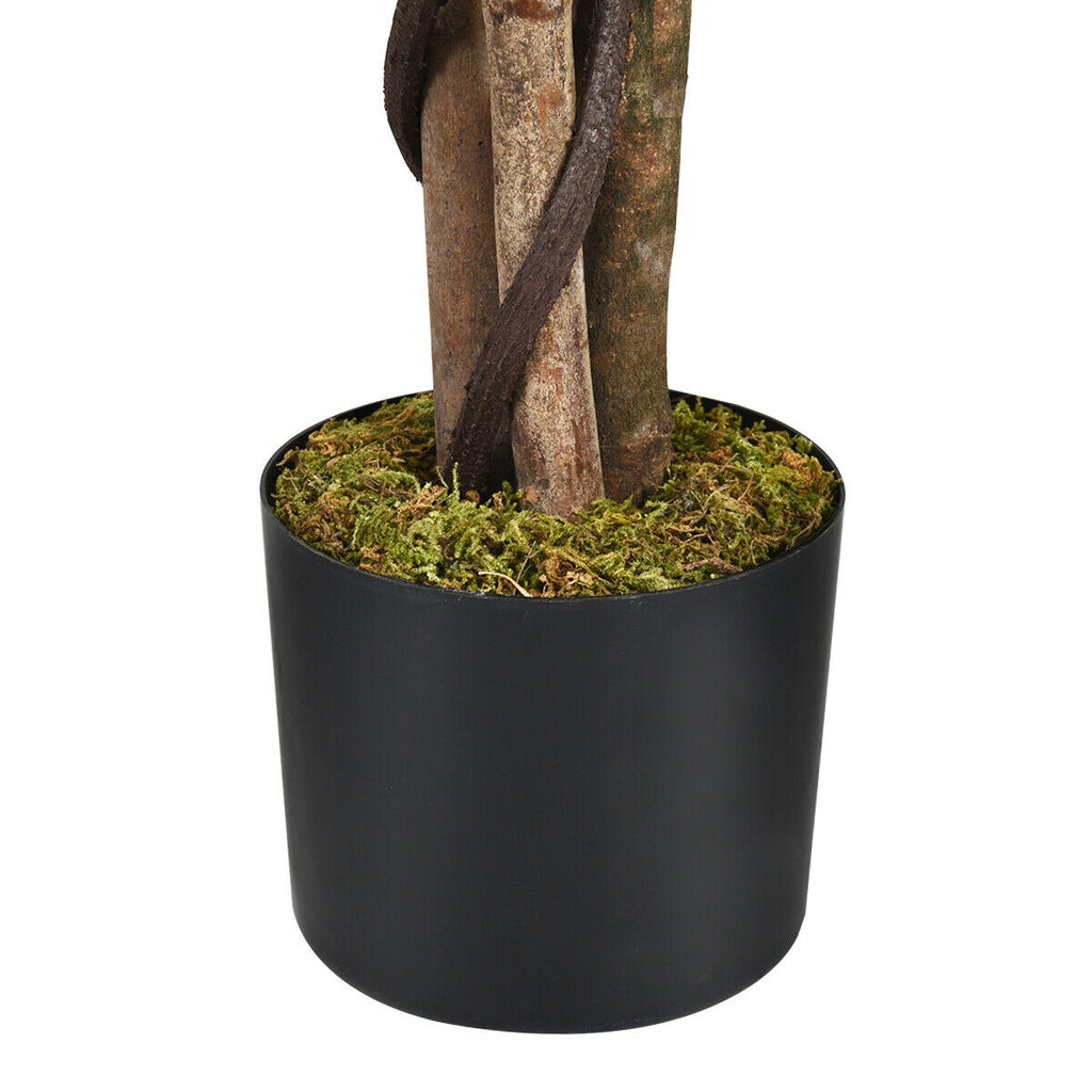 4 Feet Artificial Ficus Tree - Indoor & Outdoor Silk Plant with 504 Leaves
