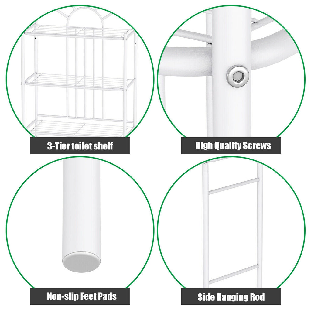 3-Tier Over-the-Toilet Storage Rack - 23 x 68 Inch