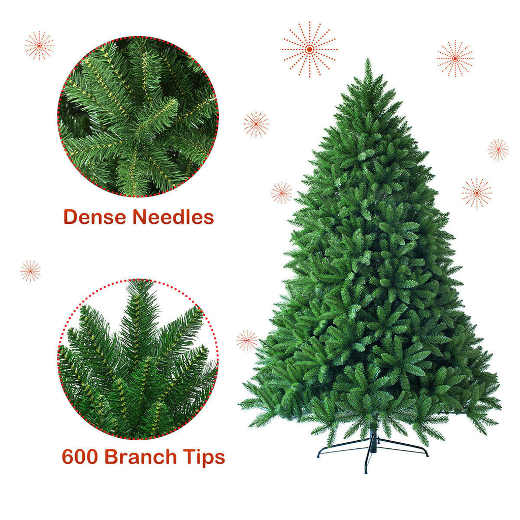 Artificial Fir Christmas Tree with 600 Tips - 5 Feet Holiday Decor