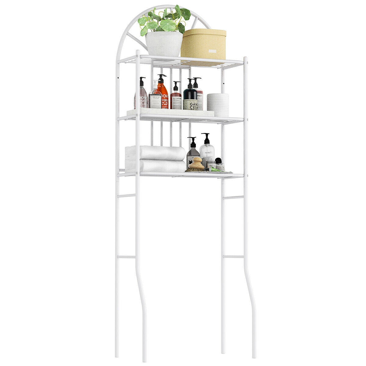3-Tier Over-the-Toilet Storage Rack - 23 x 68 Inch