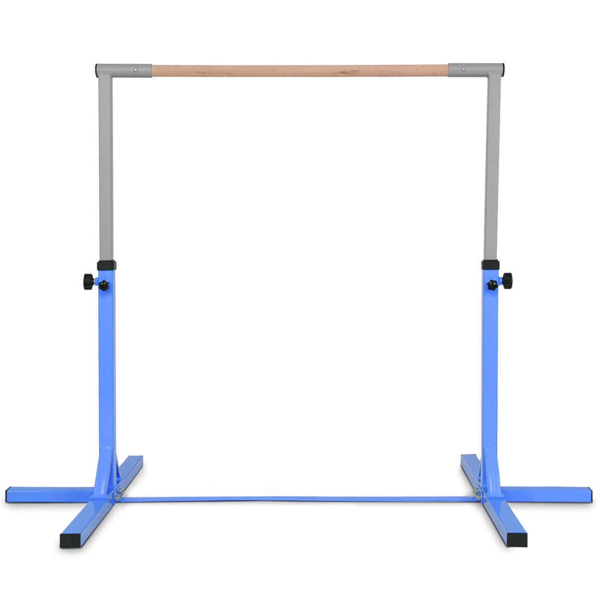 Kids Adjustable Horizontal Gymnastics Bar - Blue, Portable & Safe for Home Training
