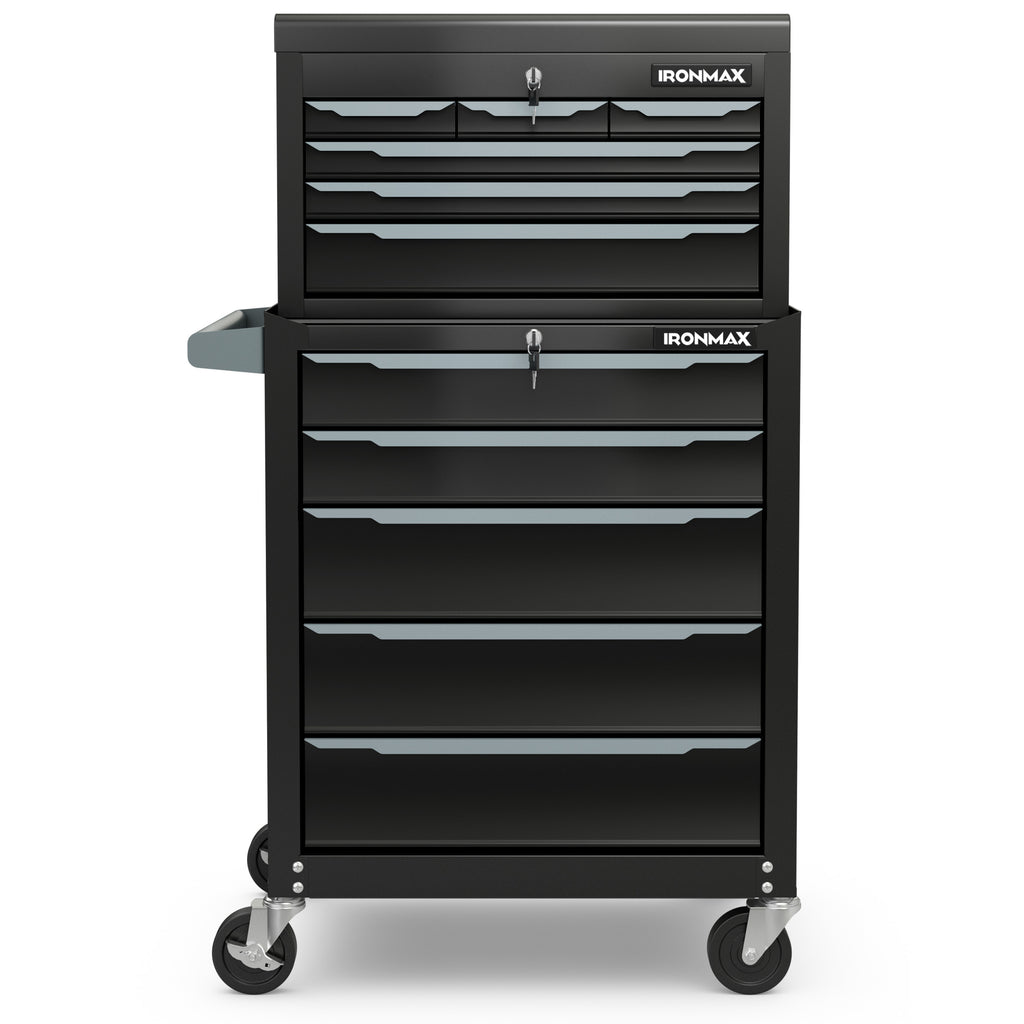 Rolling Steel Tool Chest with Hanging Holes and Central Keyed Locking