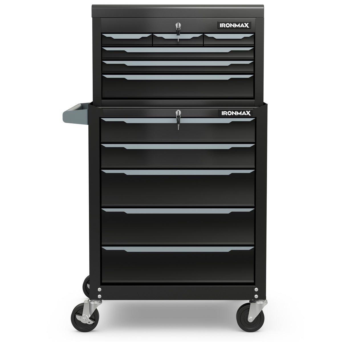 Rolling Steel Tool Chest with Hanging Holes and Central Keyed Locking