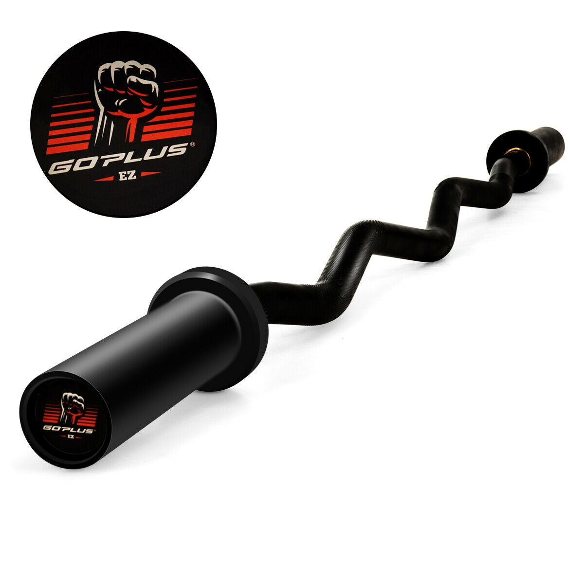 48 Inch Curved Steel Fitness Barbell for Strength Training - 400 lbs Capacity