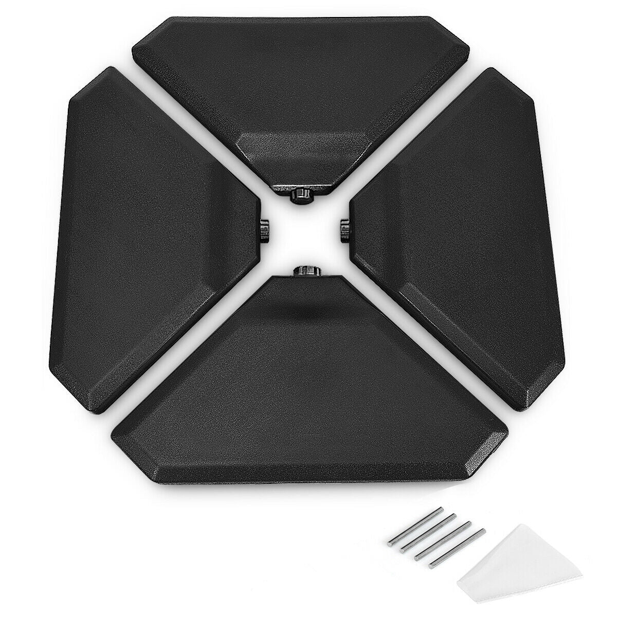 Offset Umbrella Base Water/Sand Fillable - Square 40x40x3", Coffee