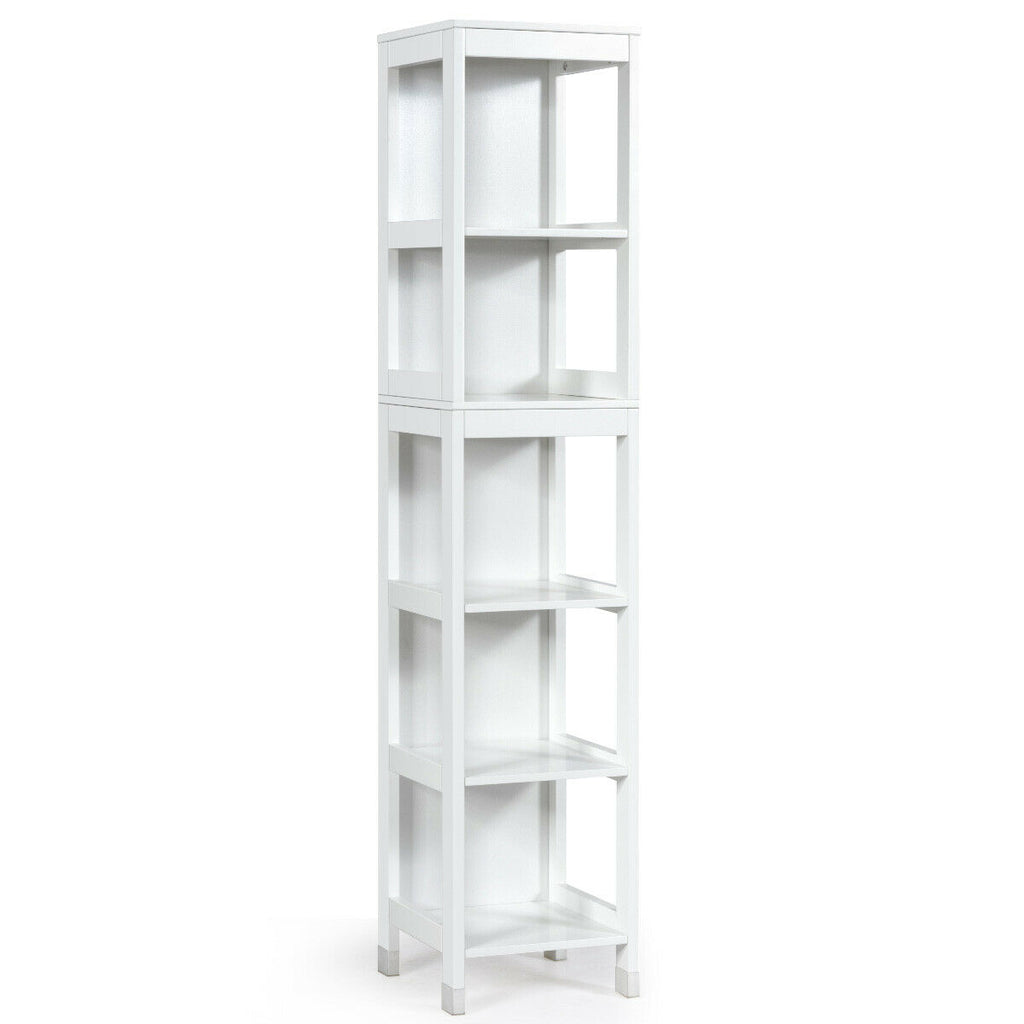 5-Tier Bathroom Floor Cabinet with 2 Drawers