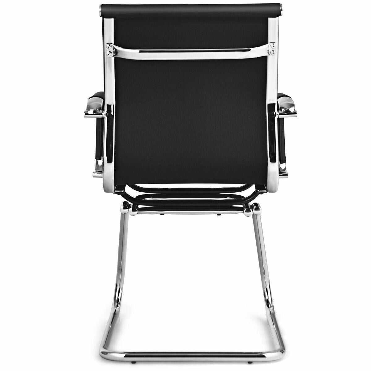Conference Chair Set of 2 with Armrest Sleeves - Black