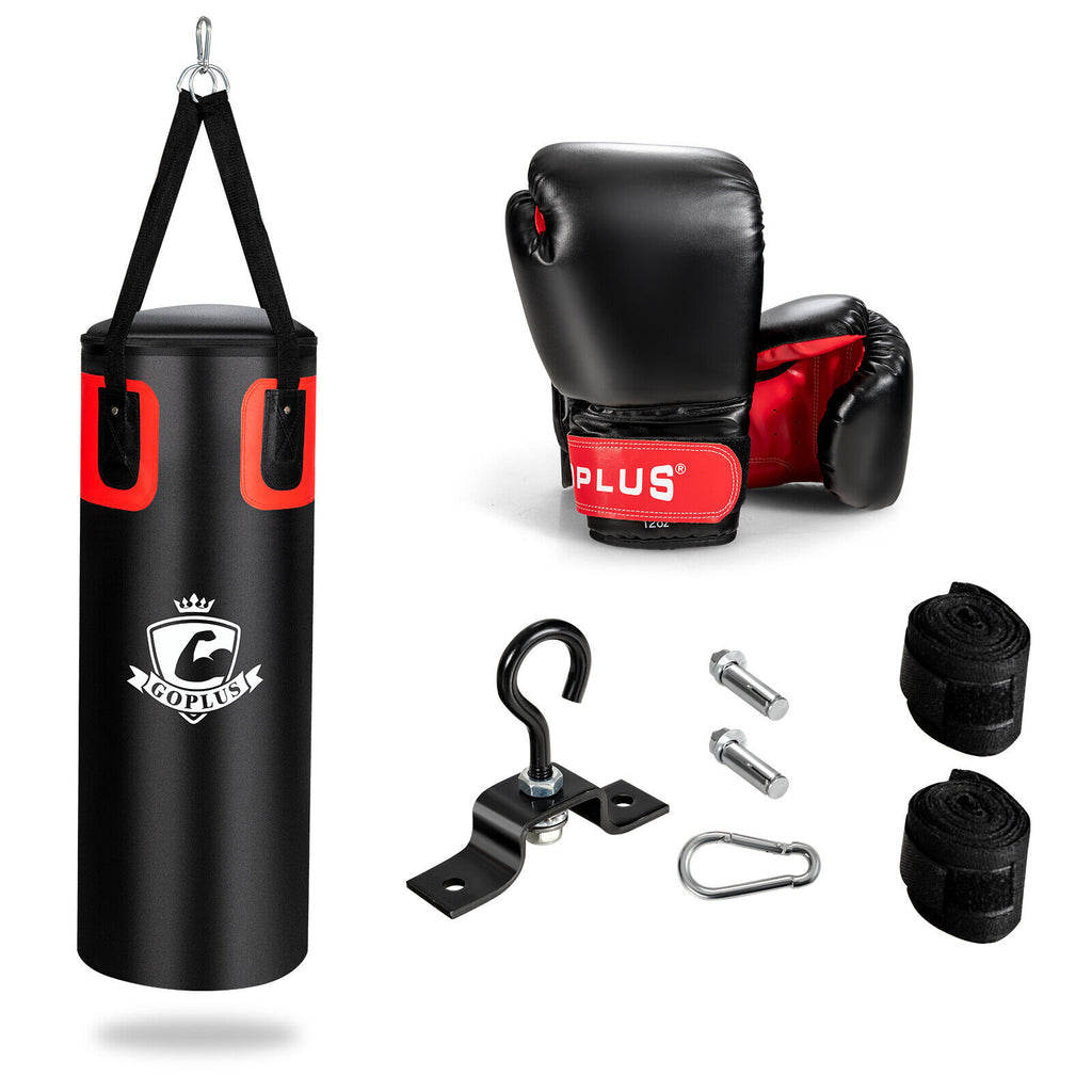 56/63 Lbs Filled Punching Bag Set with Boxing Gloves - Heavy Bag for Martial Arts Training