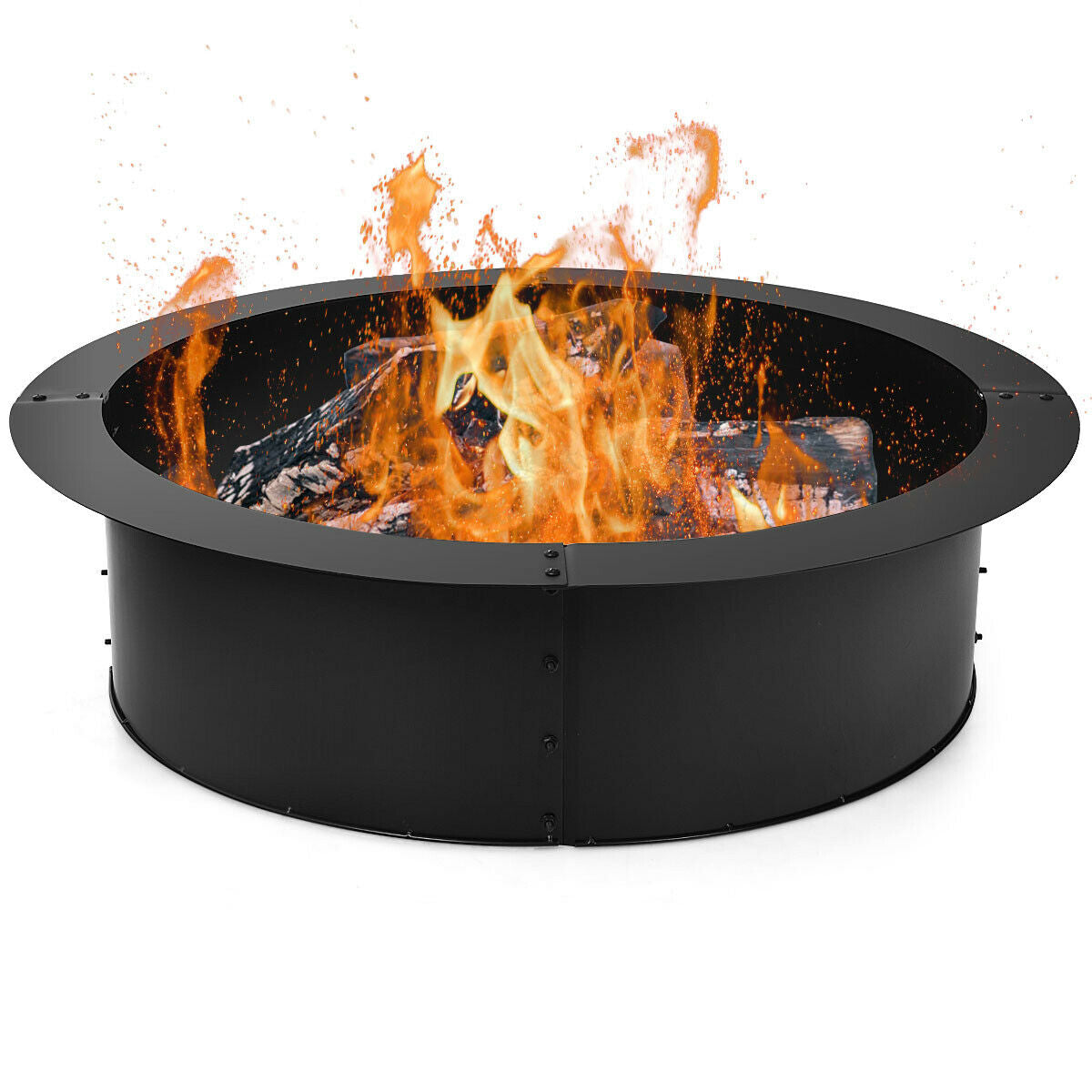 36 Inch Round Steel Fire Pit Ring – DIY Outdoor
