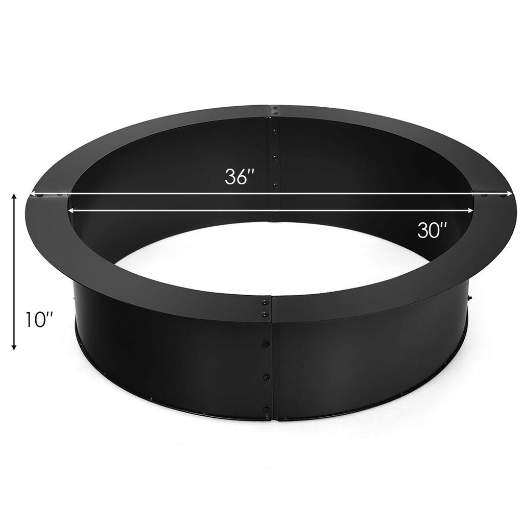 36 Inch Round Steel Fire Pit Ring – DIY Outdoor