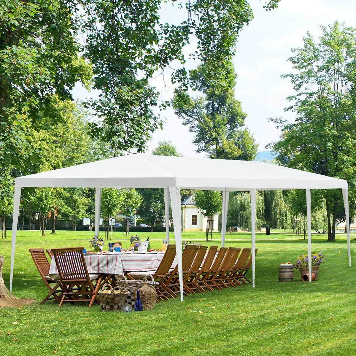 10 x 30 Feet Gazebo Canopy Tent without Sidewalls