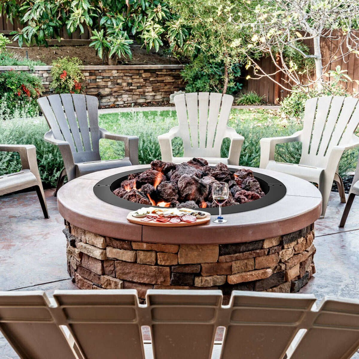 36 Inch Round Steel Fire Pit Ring – DIY Outdoor