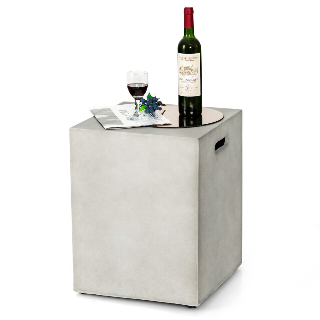 Propane Tank Cover Hideaway Table for Standard 20 Pounds
