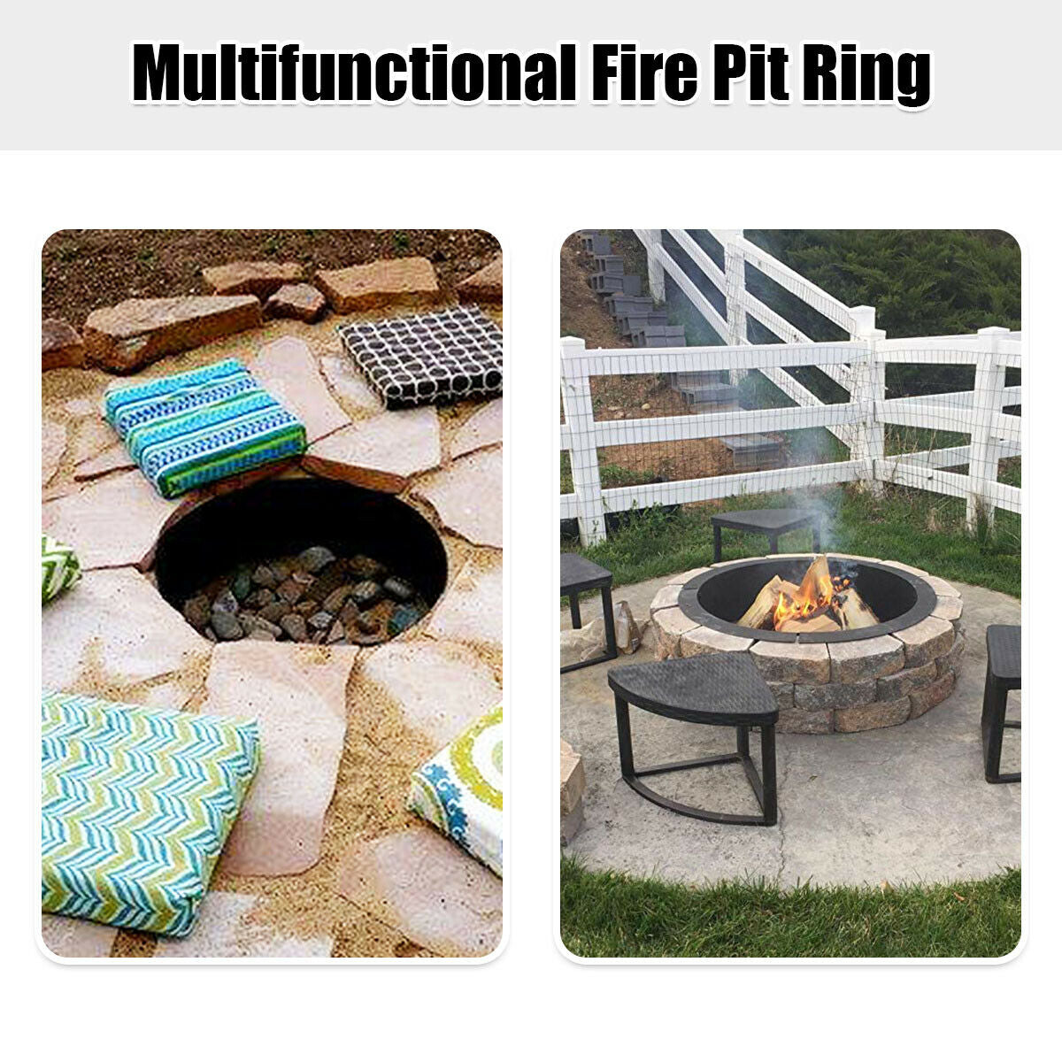 36 Inch Round Steel Fire Pit Ring – DIY Outdoor