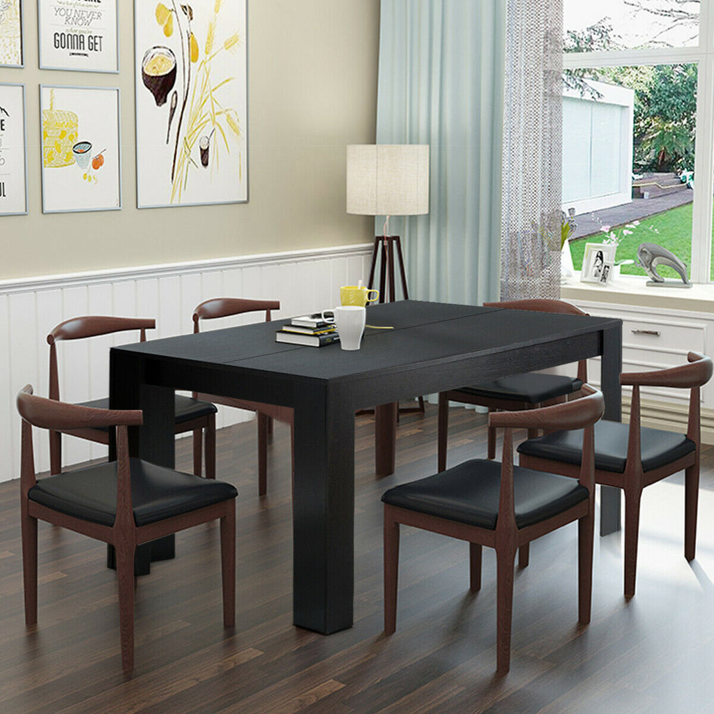 63 Inch Rectangular Dining Table, Black