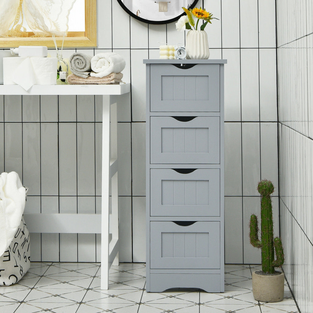4-Drawer Freestanding Floor Cabinet, Gray