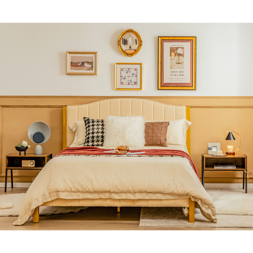 Stackable Nightstand with Metal Frame - Accent Table
