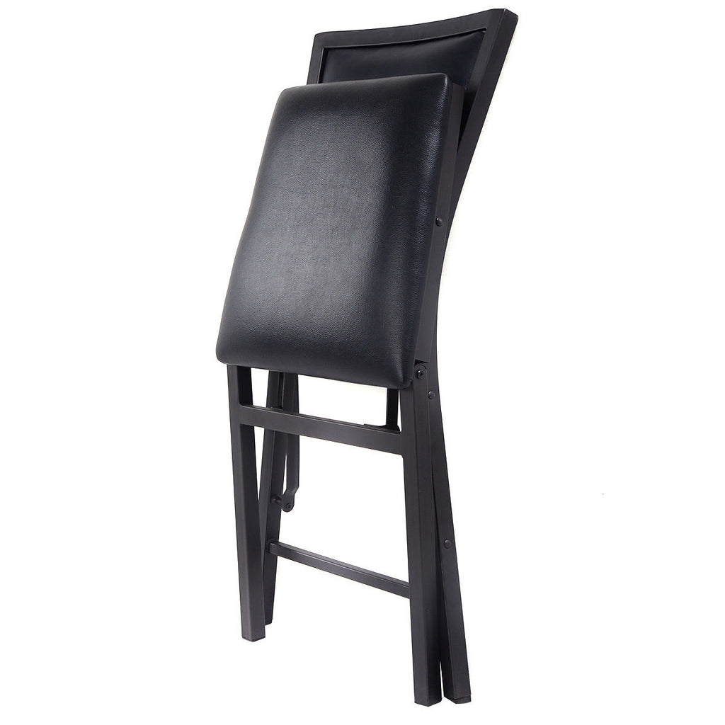 Metal Folding Dining Chair Set of 2 - Space Saving
