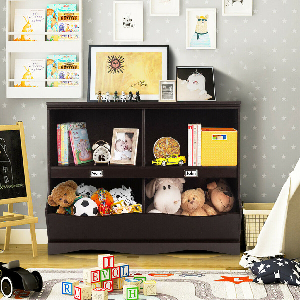 Kids Storage Unit Baby Toy Organizer Children Bookshelf - White