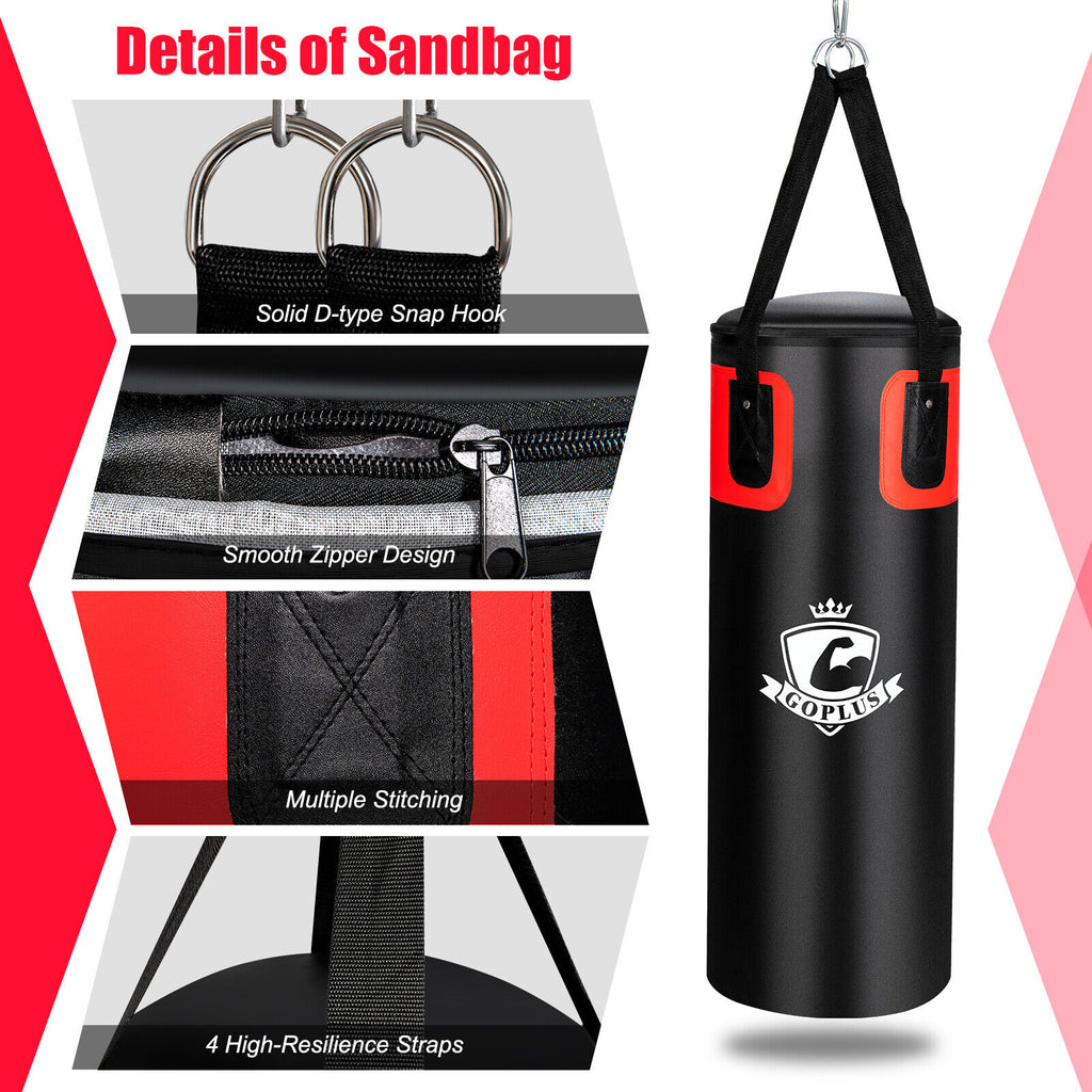 56/63 Lbs Filled Punching Bag Set with Boxing Gloves - Heavy Bag for Martial Arts Training