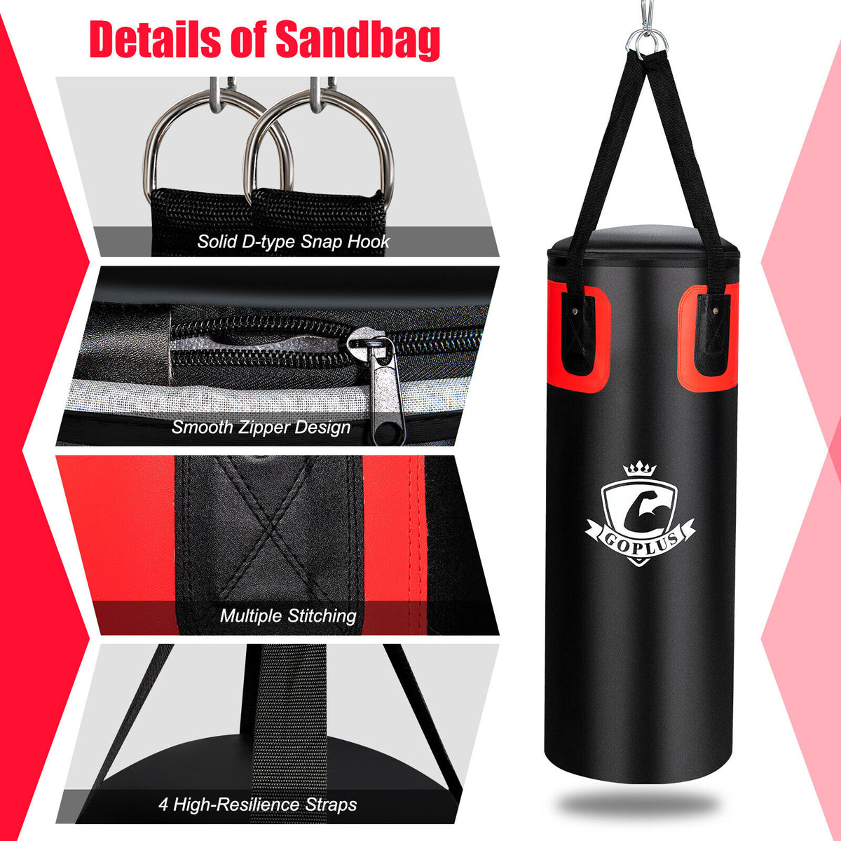 56/63 Lbs Filled Punching Bag Set with Boxing Gloves - Heavy Bag for Martial Arts Training
