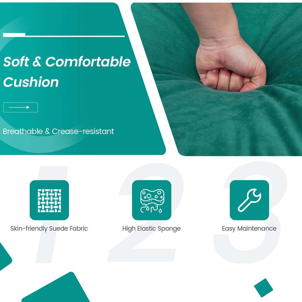 3-Seat Sofa with USB Ports and Storage - Teal