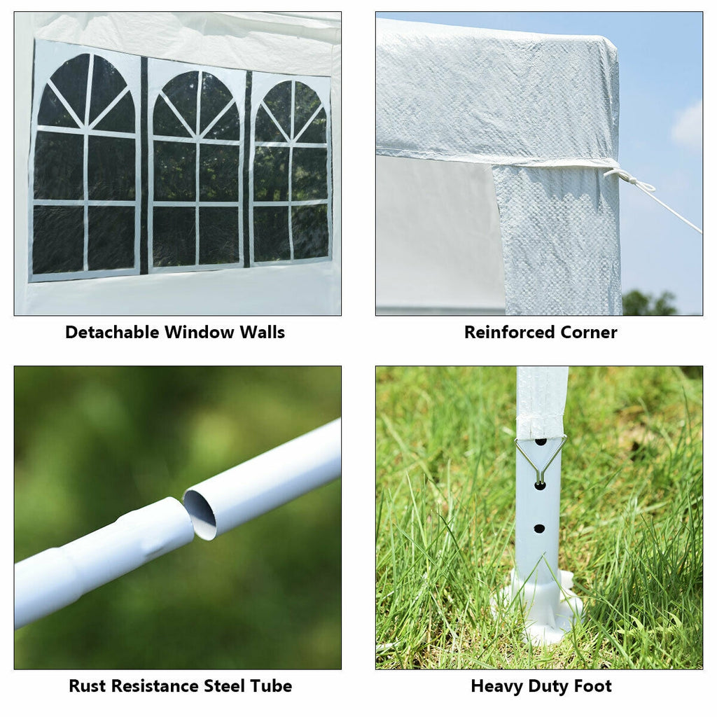 10 x Feet Outdoor Side Walls Canopy Tent with 4 Removable Sidewalls