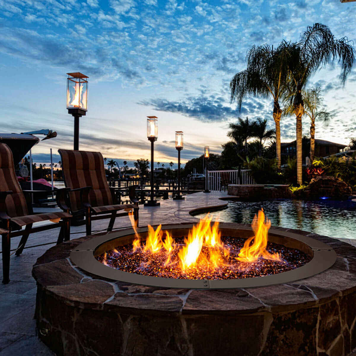 36 Inch Round Steel Fire Pit Ring – DIY Outdoor