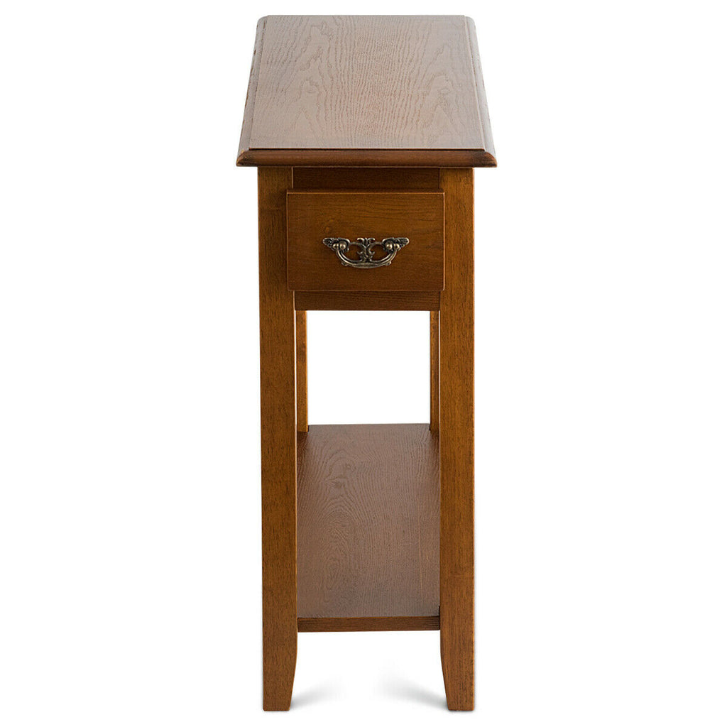 2-Tier Nightstand with Drawer - Yellow