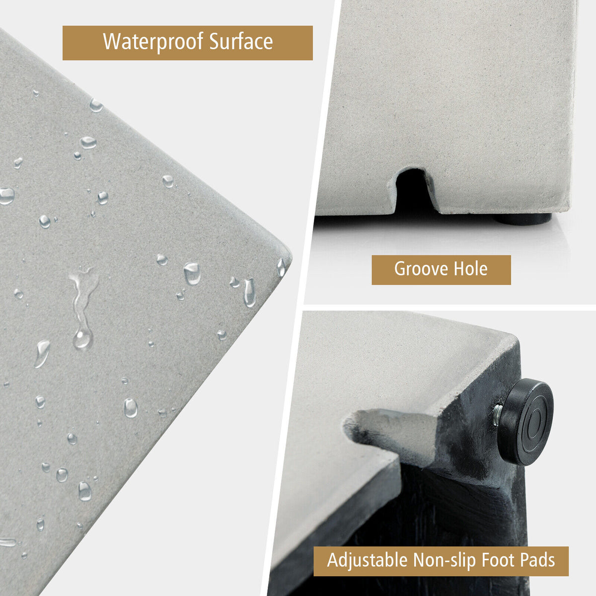Propane Tank Cover Side Table for 20 lb Tank - Gray